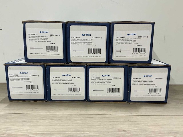 Diverse cofan popnagels (1550x) - afbeelding 1 van  5