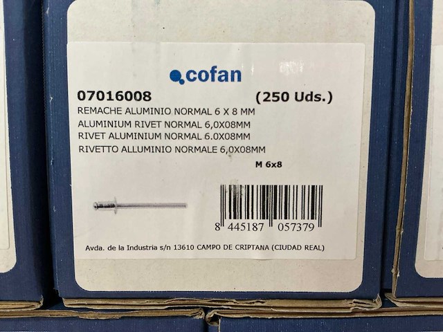Diverse cofan popnagels (1550x) - afbeelding 2 van  5