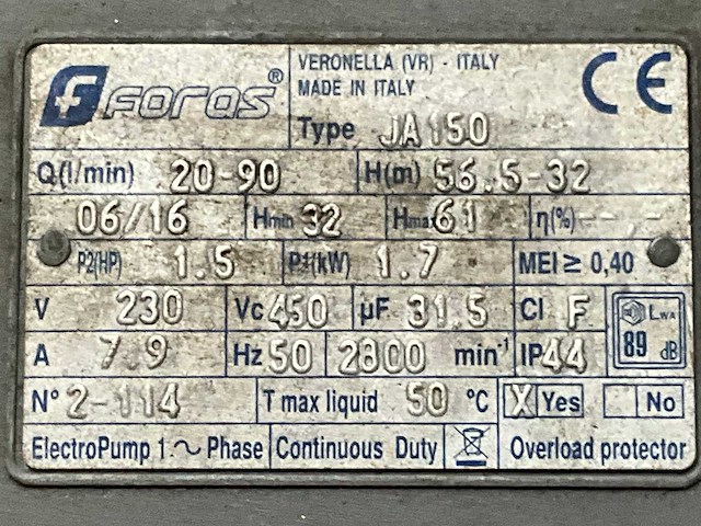 Diverse elektro motoren en pompen (8x) - afbeelding 3 van  13