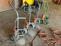 Diverse gas-/onkruidbranders met gasfleswagens en slangen (4 sets) - afbeelding 3 van  4