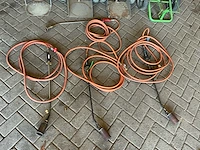 Diverse gas-/onkruidbranders met gasfleswagens en slangen (4 sets) - afbeelding 2 van  3