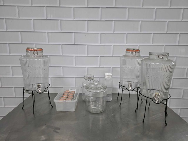 Diverse glas- en weekpotten (15x) - afbeelding 2 van  6