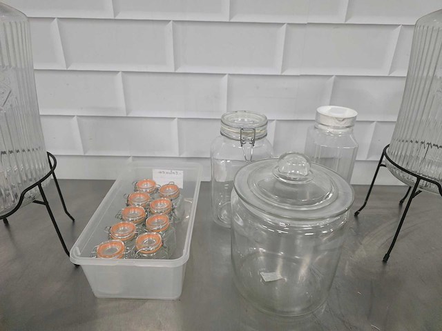 Diverse glas- en weekpotten (15x) - afbeelding 3 van  6