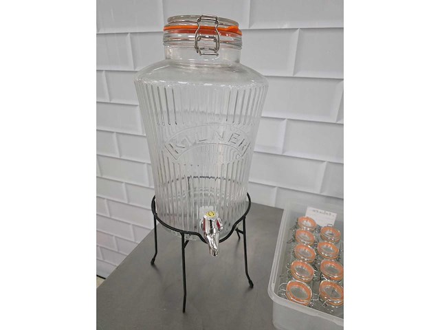 Diverse glas- en weekpotten (15x) - afbeelding 5 van  6