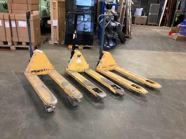 Diverse hand hydraulische palletwagen (3x) - afbeelding 3 van  5