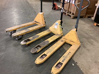 Diverse hand hydraulische palletwagen (3x) - afbeelding 4 van  5
