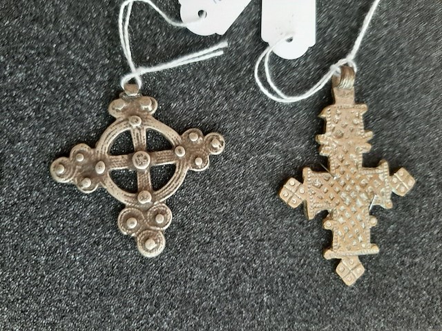 Diverse hangers koptische kruisjes, ethiopie/eritrea, 1930-1950 - afbeelding 2 van  4