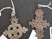 Diverse hangers koptische kruisjes, ethiopie/eritrea, 1930-1950 - afbeelding 3 van  4