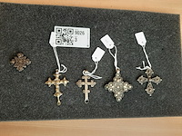 Diverse hangers koptische kruisjes, ethiopie/eritrea, 1930-1950