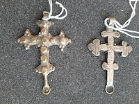 Diverse hangers koptische kruisjes, ethiopie/eritrea, 1930-1950 - afbeelding 3 van  4