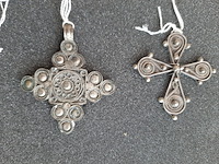 Diverse hangers koptische kruisjes, ethiopie/eritrea, 1930-1950 - afbeelding 4 van  4