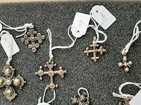 Diverse hangers koptische kruisjes, ethiopie/eritrea, 1930-1950 - afbeelding 3 van  4