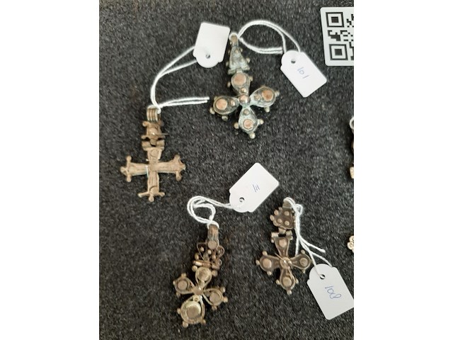 Diverse hangers koptische kruisjes, ethiopie/eritrea, 1930-1950 - afbeelding 2 van  4