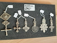 Diverse hangers koptische kruisjes, ethiopie/eritrea, 1930-1950 - afbeelding 1 van  4