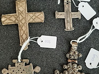 Diverse hangers koptische kruisjes, ethiopie/eritrea, 1930-1950 - afbeelding 2 van  4