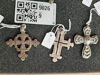 Diverse hangers koptische kruisjes, ethiopie/eritrea, 1930-1950 - afbeelding 4 van  4