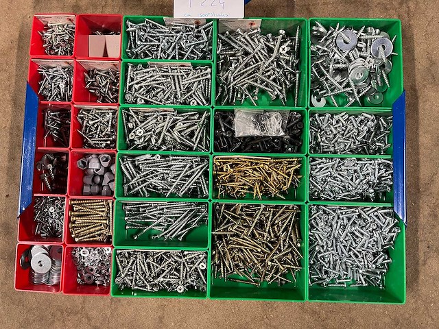 Diverse ijzerwaren (ca. 1500) in sortimo metalen assortimentskist - afbeelding 2 van  5