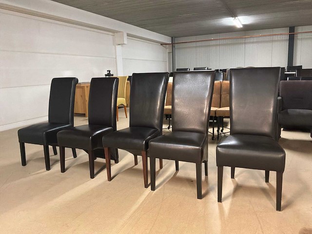 Diverse leren eetkamerstoel (5x) - afbeelding 3 van  9