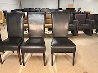 Diverse leren eetkamerstoel (5x) - afbeelding 5 van  9