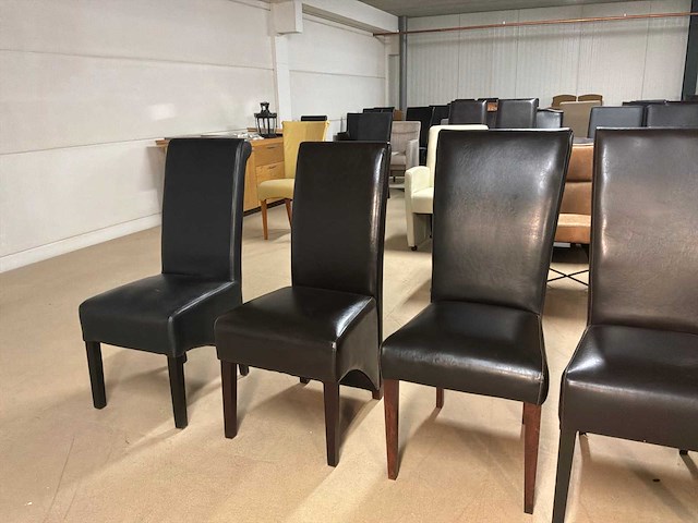 Diverse leren eetkamerstoel (5x) - afbeelding 7 van  9