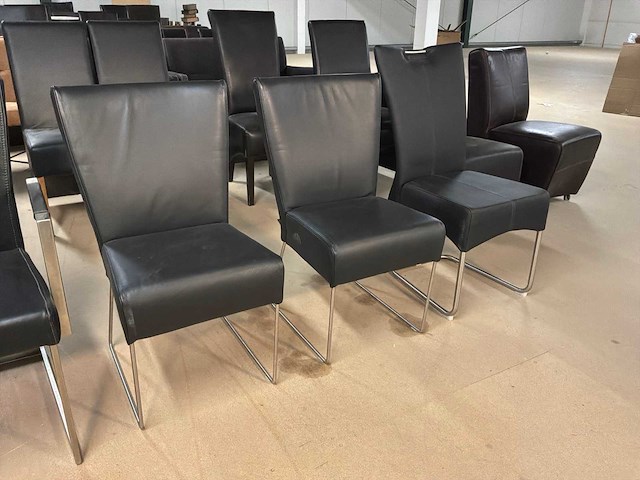 Diverse leren eetkamerstoel (5x) - afbeelding 3 van  13