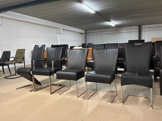 Diverse leren eetkamerstoel (5x) - afbeelding 7 van  13