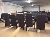 Diverse leren eetkamerstoelen (5x) - afbeelding 16 van  16