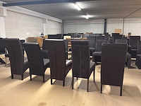 Diverse leren eetkamerstoelen (5x) - afbeelding 6 van  16