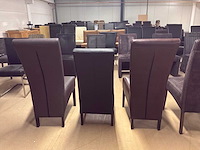 Diverse leren eetkamerstoelen (5x) - afbeelding 12 van  16