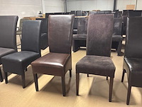 Diverse leren eetkamerstoelen (5x) - afbeelding 8 van  16