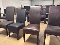 Diverse leren eetkamerstoelen (5x) - afbeelding 3 van  16