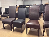 Diverse leren eetkamerstoelen (5x) - afbeelding 9 van  16