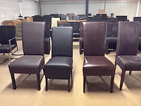 Diverse leren eetkamerstoelen (5x) - afbeelding 15 van  16