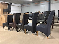 Diverse leren eetkamerstoelen (5x) - afbeelding 3 van  11