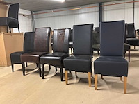 Diverse leren eetkamerstoelen (5x) - afbeelding 6 van  11