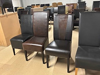 Diverse leren eetkamerstoelen (5x) - afbeelding 10 van  11