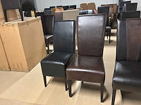 Diverse leren eetkamerstoelen (5x) - afbeelding 11 van  11