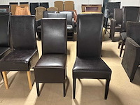Diverse leren eetkamerstoelen (5x) - afbeelding 8 van  10