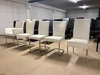 Diverse leren eetkamerstoelen (5x) - afbeelding 3 van  12