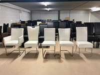 Diverse leren eetkamerstoelen (5x) - afbeelding 5 van  12
