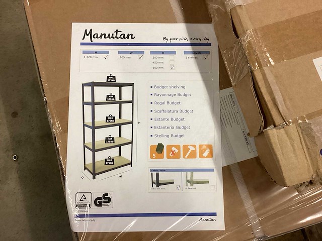 Diverse manutan magazijnstellingen (14x) - afbeelding 6 van  7
