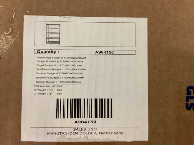 Diverse manutan magazijnstellingen (14x) - afbeelding 4 van  7