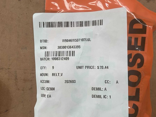 Diverse merken v-belt (9x) - afbeelding 2 van  2