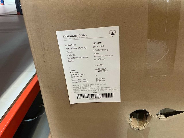 Diverse rollen meubelstof / textiel (18x) en 21 rollen kindermann meubelstof in doos - afbeelding 13 van  38