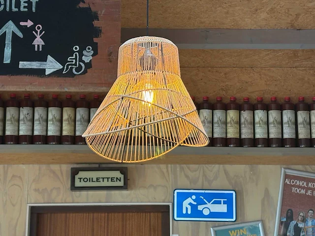 Diverse rotan hanglampen (10x) - afbeelding 2 van  4