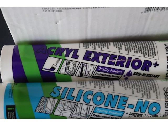 Diverse soorten kit o.a. den braven silicone-no, acryl exterior + & hybriseal 2ps - afbeelding 4 van  5