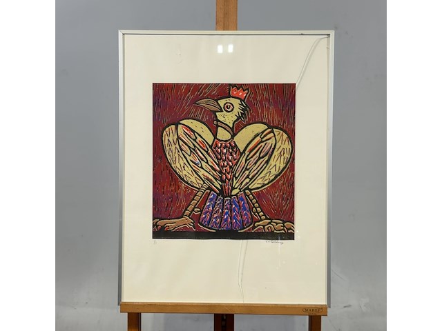 Diverse wanddecoratie, o.a. w.e, compier en h huijsman - afbeelding 5 van  6