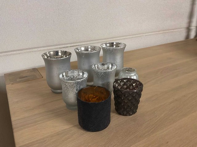 Diverse waxinelichthouder (8x) - afbeelding 1 van  8