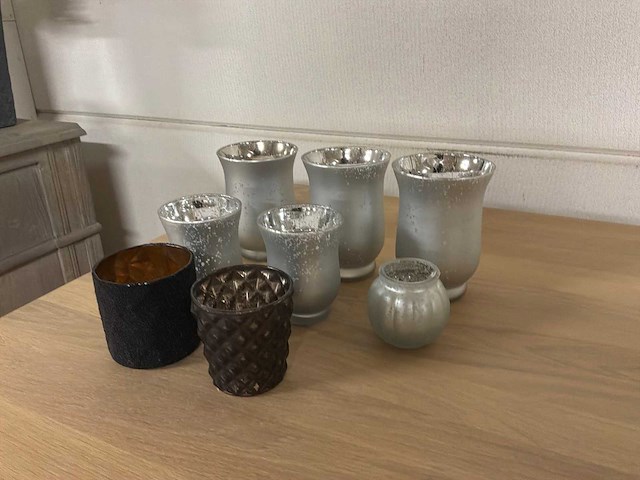 Diverse waxinelichthouder (8x) - afbeelding 3 van  8