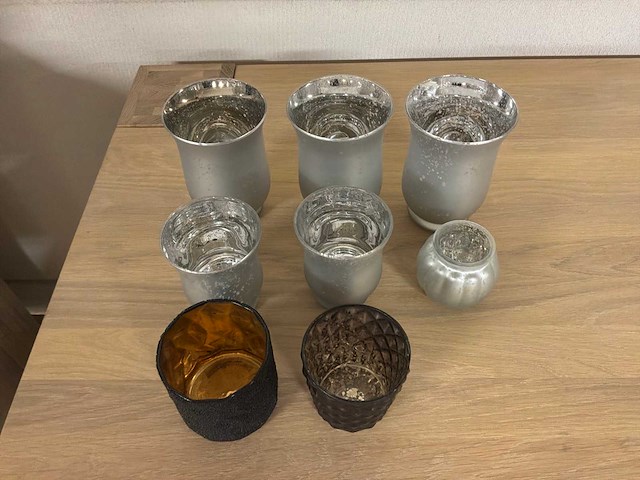 Diverse waxinelichthouder (8x) - afbeelding 6 van  8
